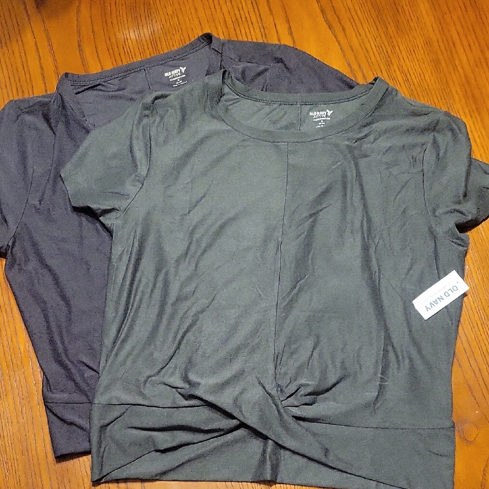 BUNDLE Old Navy Cloudmotion Twist Front Baby Tees, Sz M